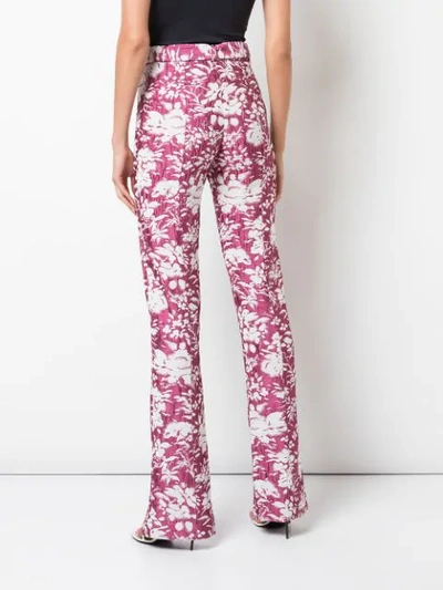 Shop Alexis Burgos Floral Print Trousers In Pink