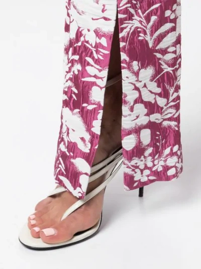 Shop Alexis Burgos Floral Print Trousers In Pink