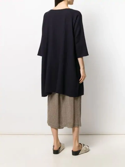 APUNTOB OVERSIZED KNIT TOP - 蓝色