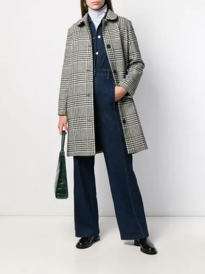 HOUNDSTOOTH PATTERNED COAT