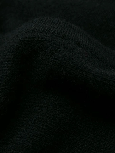 Shop N°21 Deep V-neck Knitted Top In Black