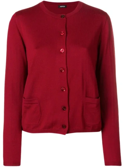 Shop Aspesi Cropped Cardigan - Red