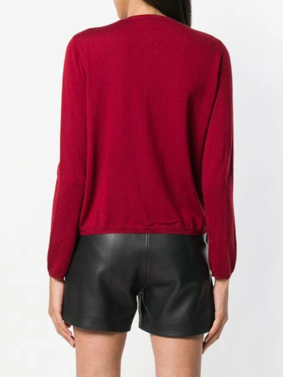 Shop Aspesi Cropped Cardigan - Red