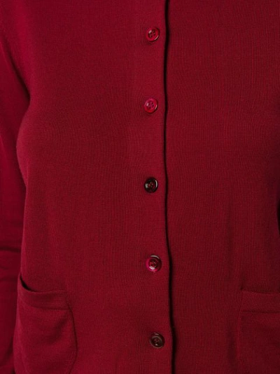 Shop Aspesi Cropped Cardigan - Red