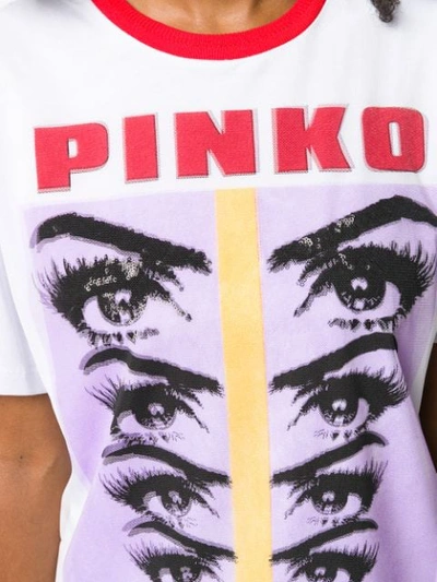 Shop Pinko Printed Logo T In White