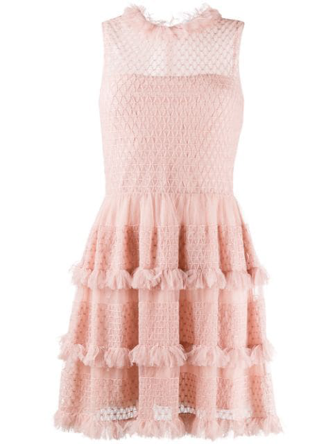 red valentino pink dress