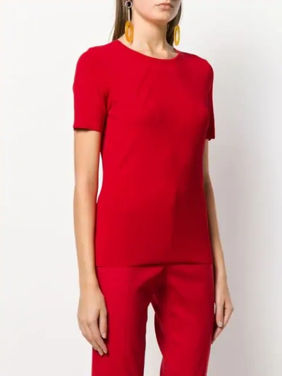 Shop Escada Slim Fit Knitted Top In Red