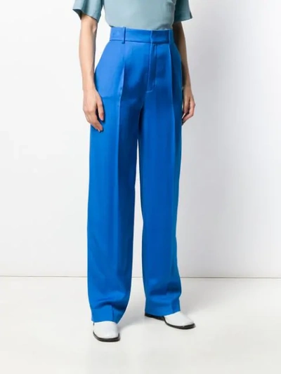 Shop Joseph Tailored High-waisted Trousers In Blue