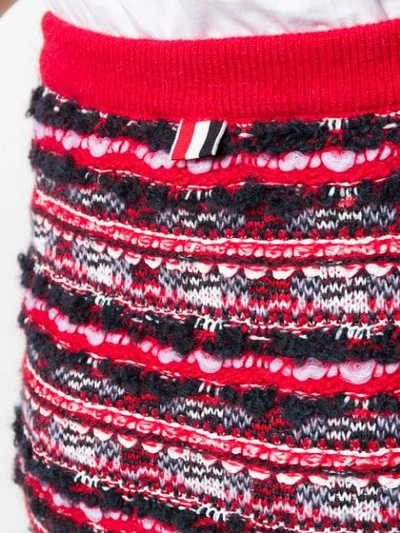 Shop Thom Browne Woven Mini Skirt In Red