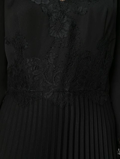 Shop Ermanno Scervino Lace Insert Cocktail Dress - Black