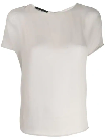 Shop Emporio Armani Round Neck T-shirt In Grey