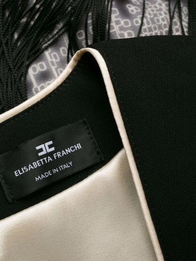Shop Elisabetta Franchi Star Detail Mini Dress In Black