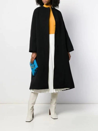 Shop Gianluca Capannolo Concealed Fastening Cape In Black