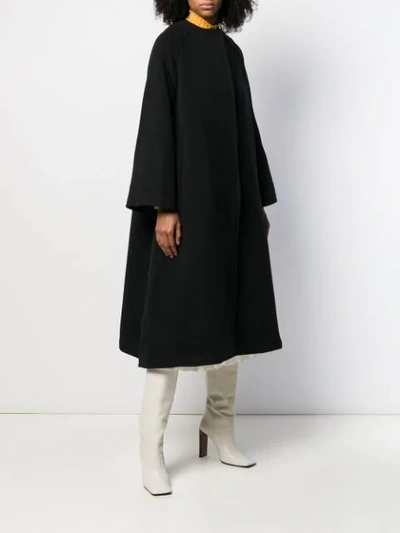 Shop Gianluca Capannolo Concealed Fastening Cape In Black
