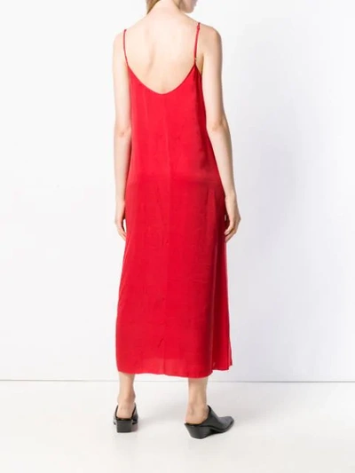 Shop Uma Wang Long Cami Dress In Red