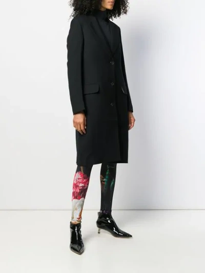 Shop Paul Smith Single Breasted Coat In Black