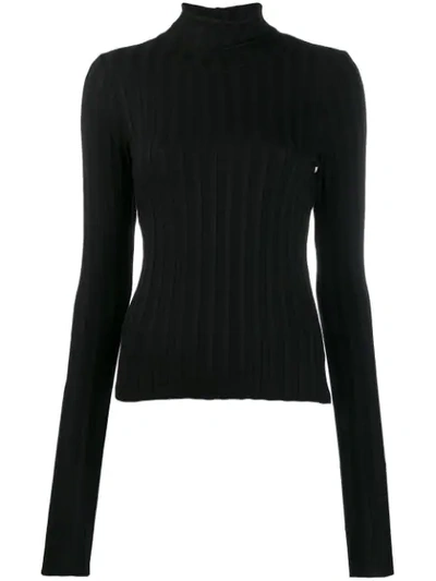 Shop Simon Miller Long-sleeve Fitted Sweater In Black