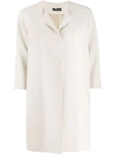 Shop Antonelli Single-breasted Coat In Neutrals