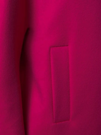 Shop Alberto Biani Off-centre Coat In Pink