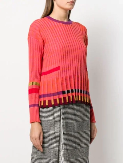 Shop Kenzo Ridged Knitted Top In Pink