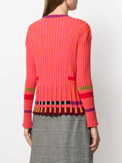 Shop Kenzo Ridged Knitted Top In Pink