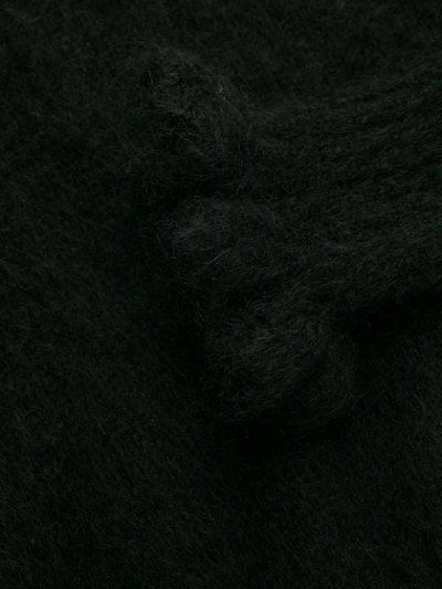 Shop Wandering Ruffled Knit Jumper In 009 Black