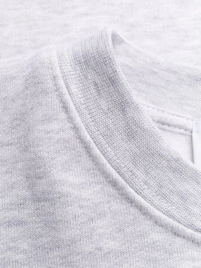 Shop Msgm Box Logo Print Sweater In Grey