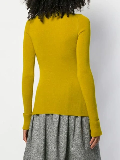 Shop Holland & Holland Gestrickter Pullover In Yellow