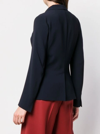 Shop Alberto Biani Single Breasted Blazer In Blue