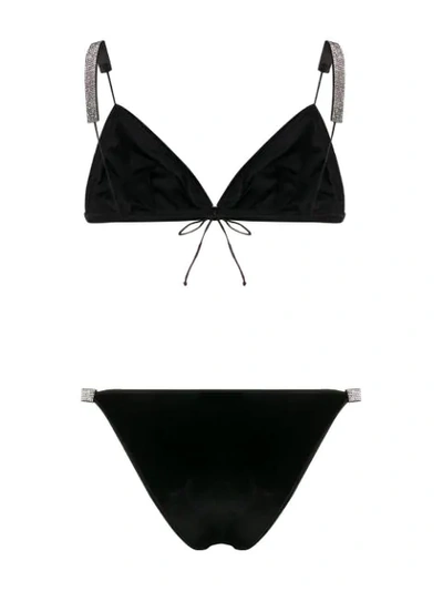 Shop Oseree Embellished Bikini Set In Black