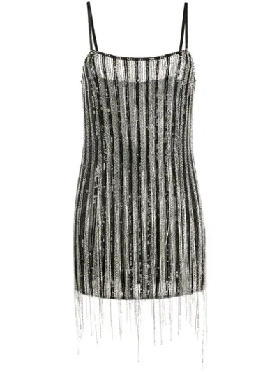 AMEN FRINGED MINI DRESS - 黑色