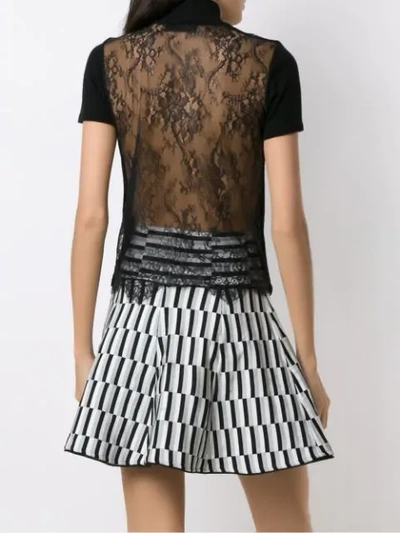 Shop Andrea Bogosian Back Lace Blouse In Black