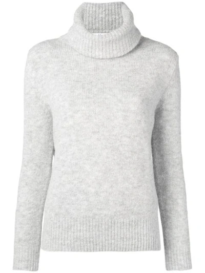 Shop Blugirl Roll-neck Fitted Sweater - Grey