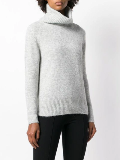 BLUGIRL ROLL-NECK FITTED SWEATER - 灰色
