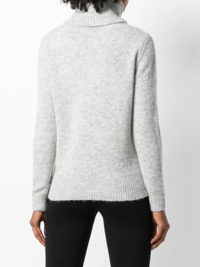 Shop Blugirl Roll-neck Fitted Sweater - Grey