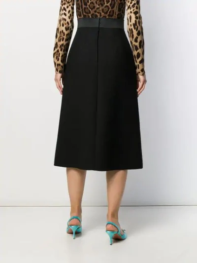 Shop Dolce & Gabbana Cady Pencil Skirt In Black