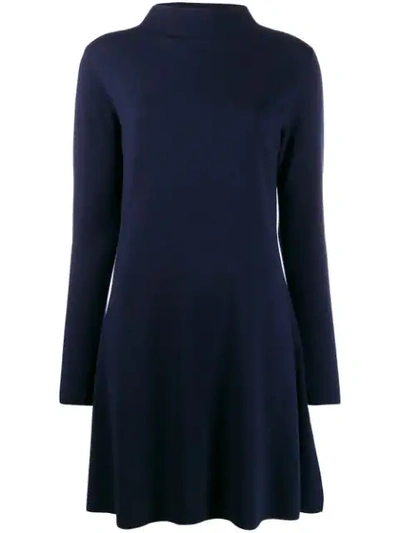 Shop Allude Fine Knit Shift Dress In Blue