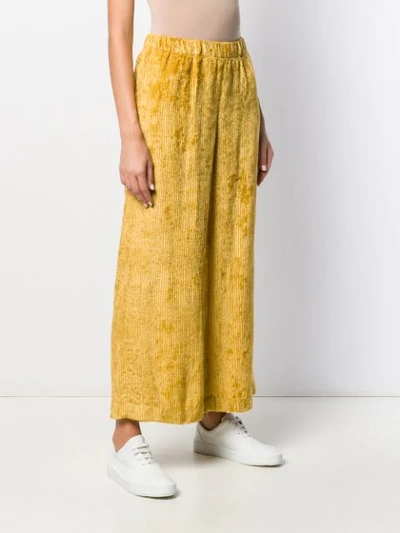 Shop Peserico Micro Pleated Trousers In Yellow