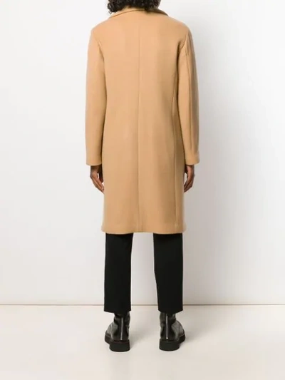 Shop Liu •jo Oevrsize Lapel Coat In Neutrals