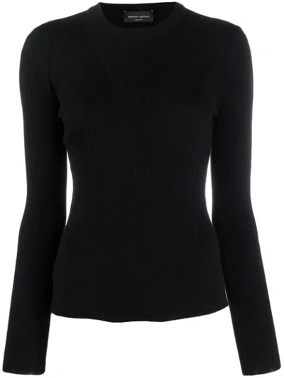 Shop Roberto Collina Ribbed Sweatshirt In Black