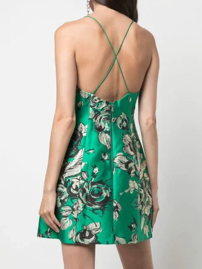 Shop Alice And Olivia Floral Sweetheart Dress In Green