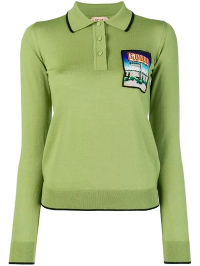 Shop N°21 Nº21 Embroidered Polo T-shirt - Green