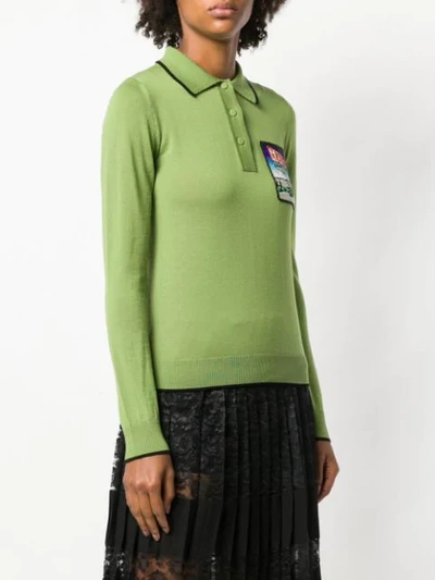 Shop N°21 Nº21 Embroidered Polo T-shirt - Green