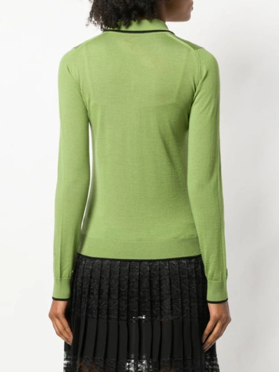 Shop N°21 Nº21 Embroidered Polo T-shirt - Green