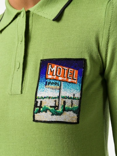Shop N°21 Nº21 Embroidered Polo T-shirt - Green