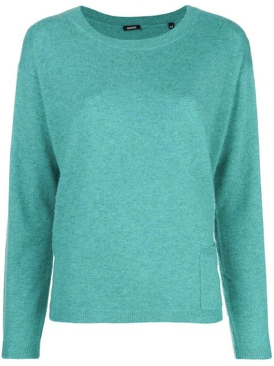 Shop Aspesi Cashmere Fine Knit Sweater - Green