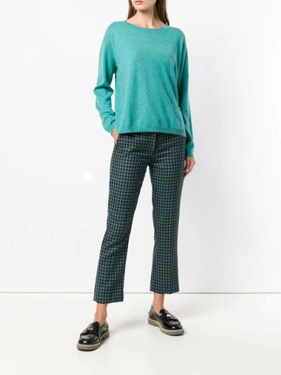 Shop Aspesi Cashmere Fine Knit Sweater - Green