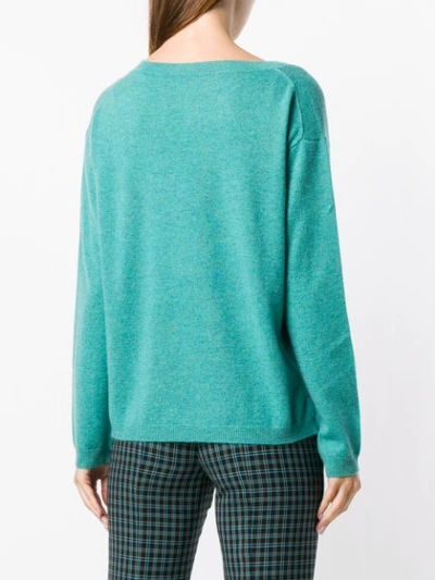 Shop Aspesi Cashmere Fine Knit Sweater - Green
