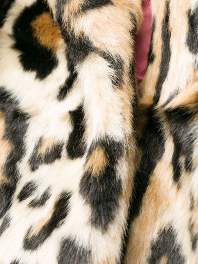 Shop Apparis Faux-fur Leopard Coat In Neutrals