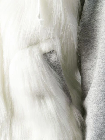Shop Comme Des Garcons Girl Faux Fur Hoodie In Grey